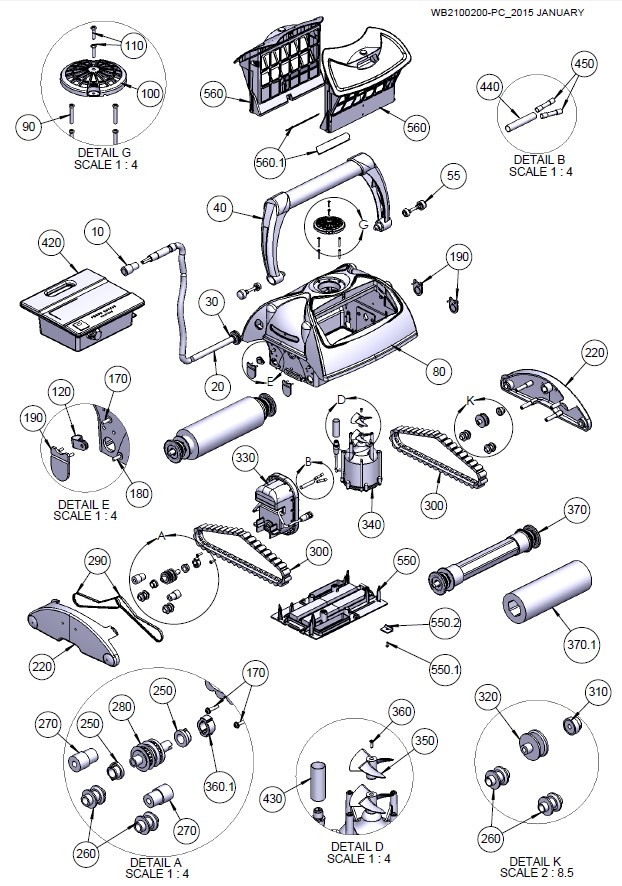 ECLATEE PDR ORCA350-V300 SPARE PARTS